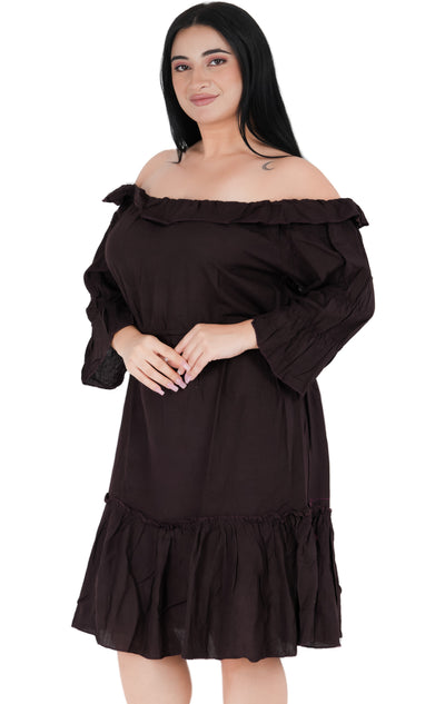 Tulsilicious Midnight Muse Black Cotton Dress