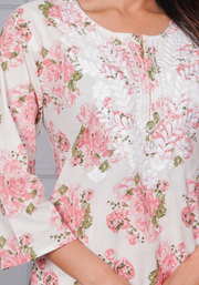 Tulsilicious Rosy Bloom Cotton Co-ord Set