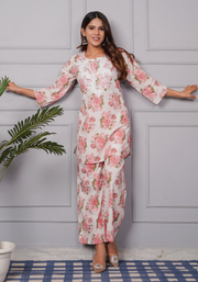 Tulsilicious Rosy Bloom Cotton Co-ord Set
