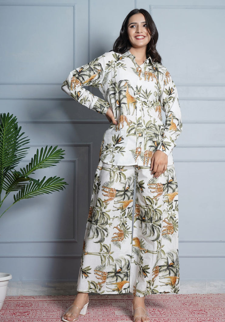 Tulsilicious Blooming Forest Print Cotton Co-ord Set