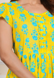 Tulsilicious Yellow Mellow Cotton Dress