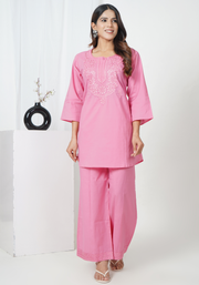 Tulsilicious Pink Poise Cotton Co-ord Set