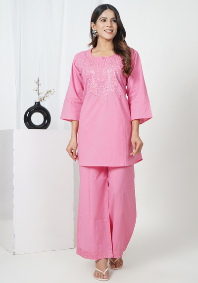 Tulsilicious Pink Poise Cotton Co-ord Set