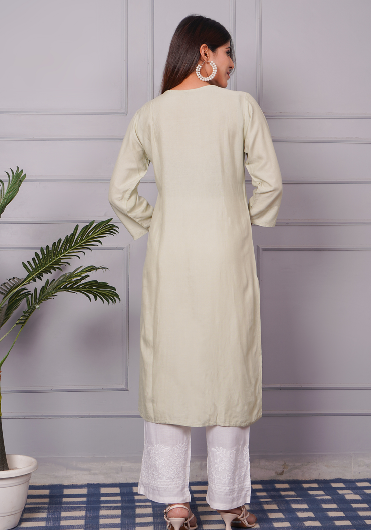 Tulsilicious Soft Stone Chikankari Kurta Set