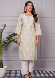 Tulsilicious Soft Stone Chikankari Kurta Set
