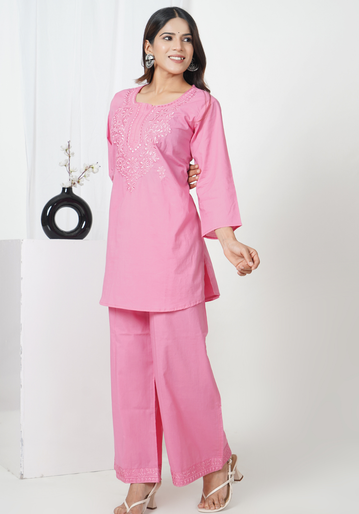 Tulsilicious Pink Poise Cotton Co-ord Set