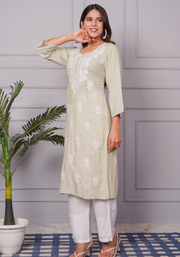 Tulsilicious Soft Stone Chikankari Kurta Set