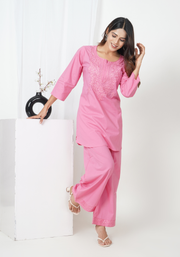 Tulsilicious Pink Poise Cotton Co-ord Set