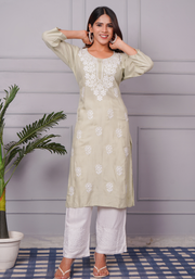 Tulsilicious Soft Stone Chikankari Kurta Set