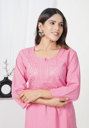Tulsilicious Pink Poise Cotton Co-ord Set