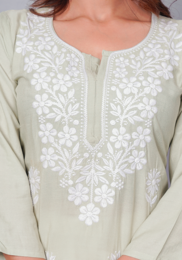 Tulsilicious Soft Stone Chikankari Kurta Set