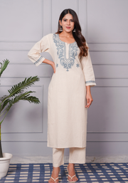 Tulsilicious Indigo Whisper Khadi Kurta Set