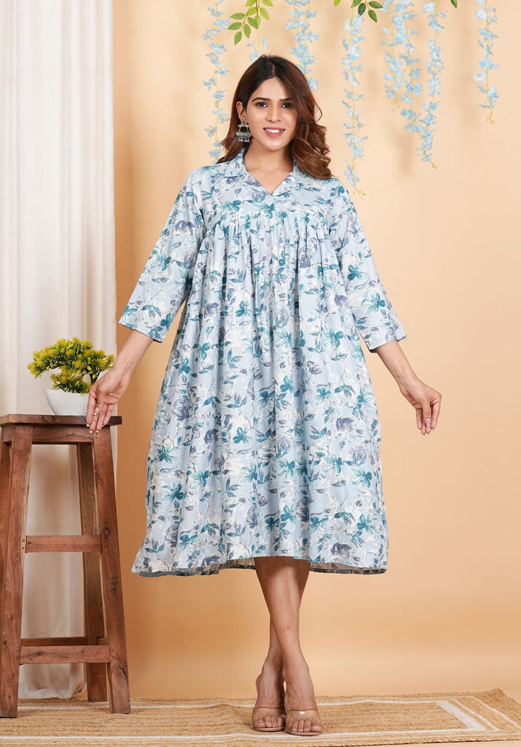 Tulsilicious Sky Victoria Collar Dress