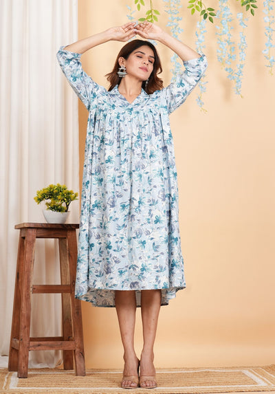 Tulsilicious Sky Victoria Collar Dress