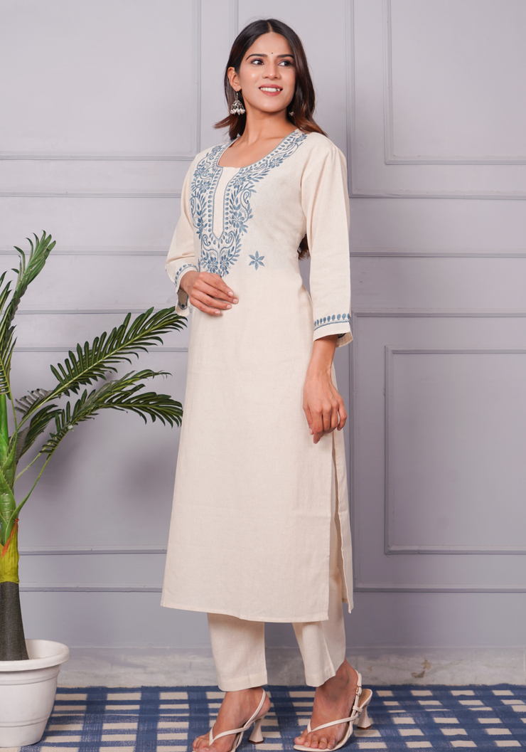 Tulsilicious Indigo Whisper Khadi Kurta Set