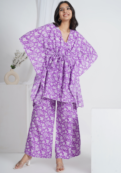 Tulsilicious Lavender Drift Purple Cotton Co-ord Set