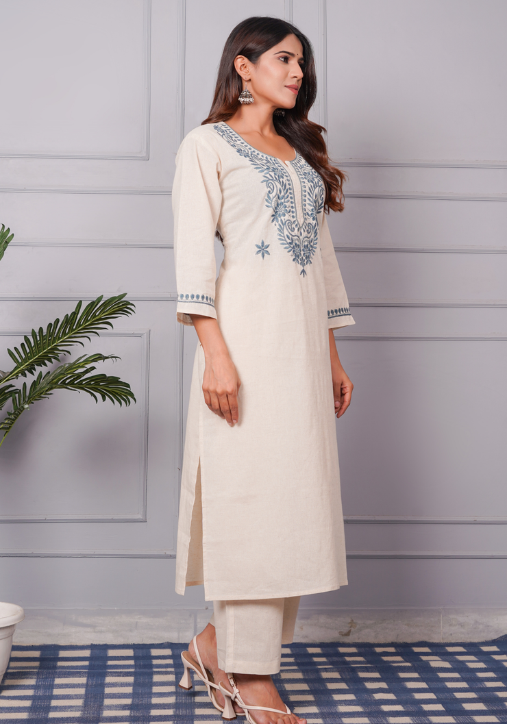 Tulsilicious Indigo Whisper Khadi Kurta Set