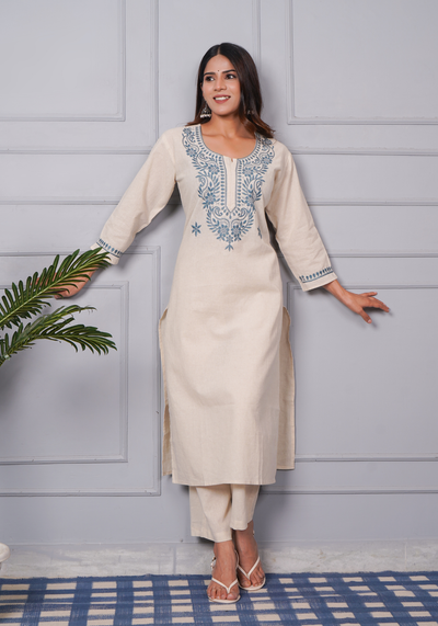 Tulsilicious Indigo Whisper Khadi Kurta Set