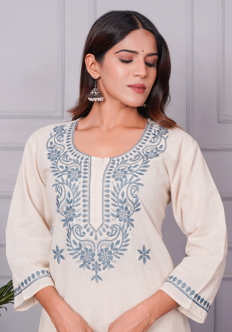 Tulsilicious Indigo Whisper Khadi Kurta Set