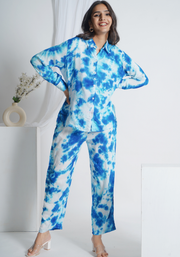 Tulsilicious Indigo Bloom Blue Cotton Co-ord Set