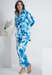 Tulsilicious Indigo Bloom Blue Cotton Co-ord Set