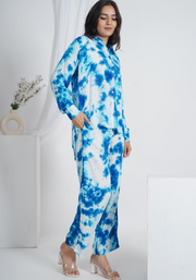 Tulsilicious Indigo Bloom Blue Cotton Co-ord Set