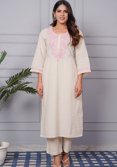 Tulsilicious Blush Breeze Khadi Kurta Set