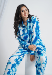 Tulsilicious Indigo Bloom Blue Cotton Co-ord Set