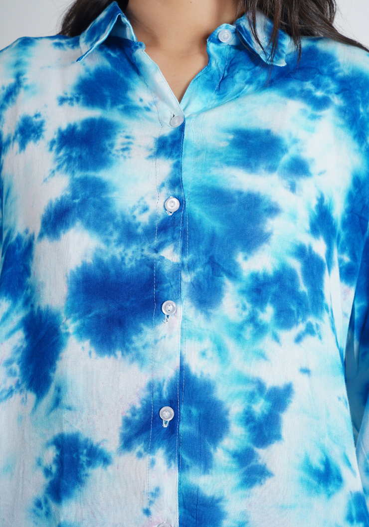 Tulsilicious Indigo Bloom Blue Cotton Co-ord Set