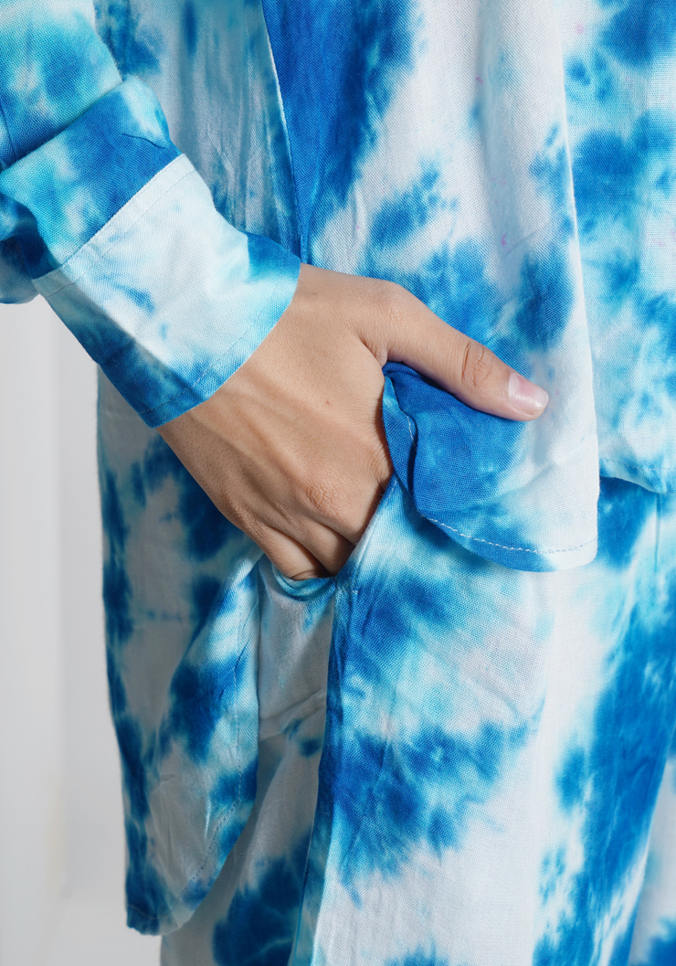 Tulsilicious Indigo Bloom Blue Cotton Co-ord Set