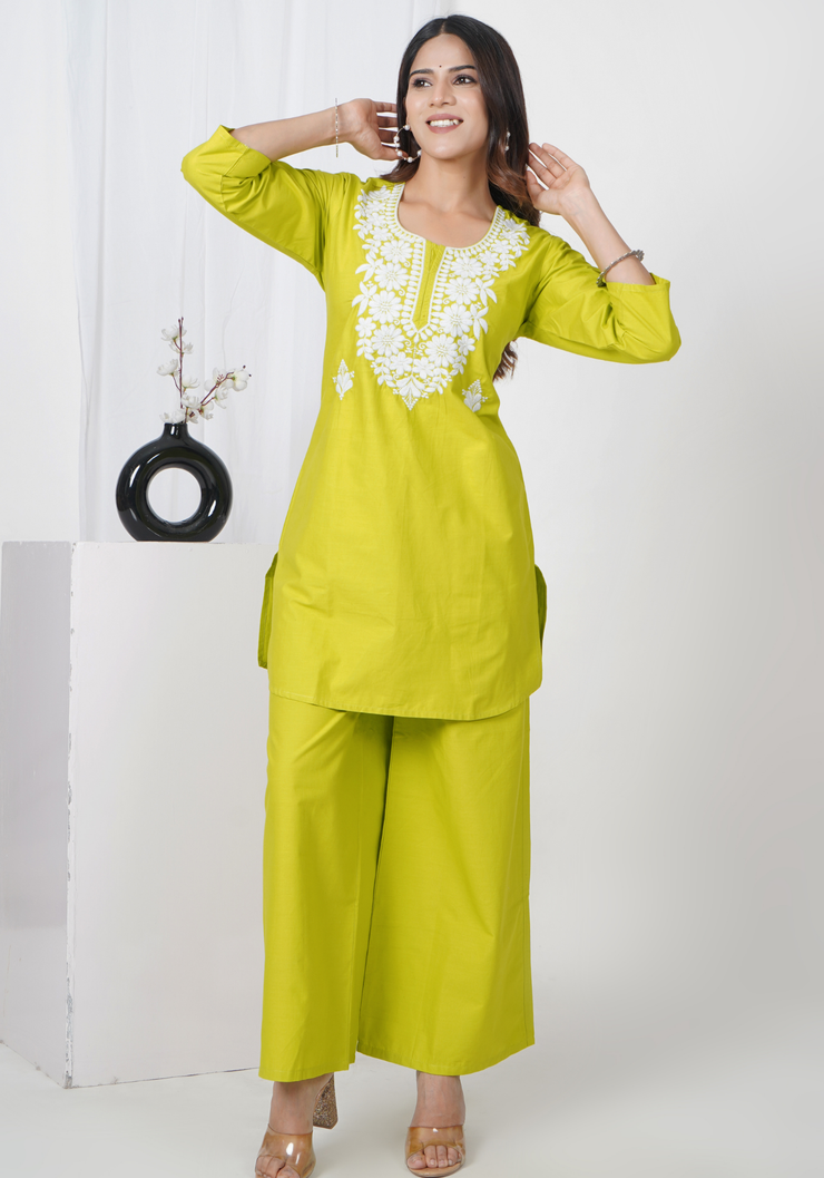Tulsilicious Delicate Edge Cotton Co-ord Set