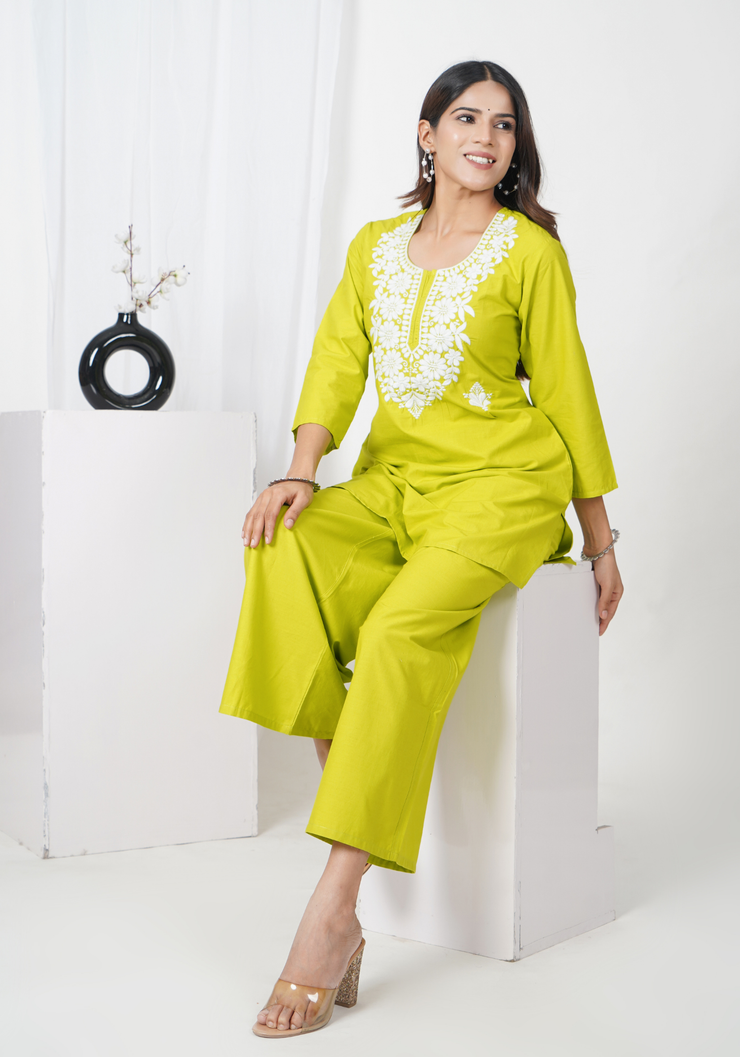 Tulsilicious Delicate Edge Cotton Co-ord Set