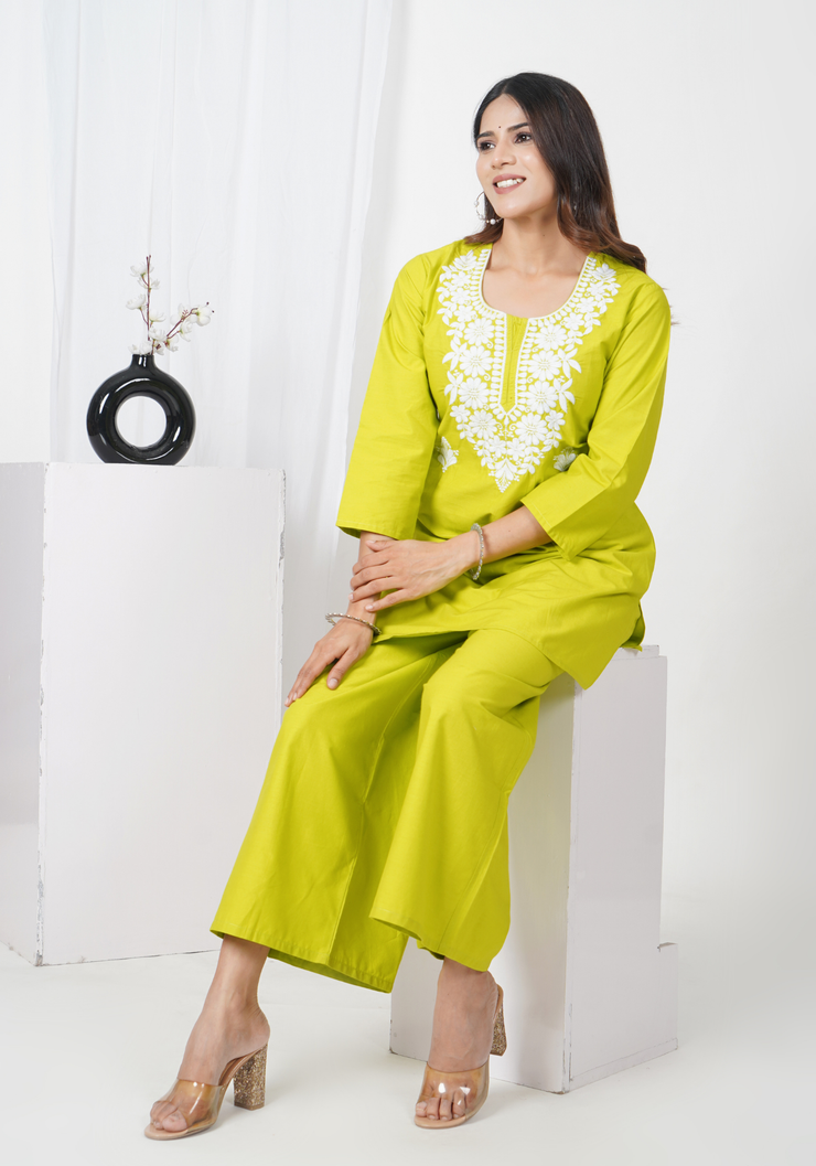 Tulsilicious Delicate Edge Cotton Co-ord Set