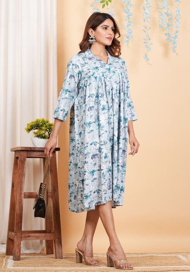 Tulsilicious Sky Victoria Collar Dress