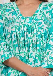 Tulsilicious Sea Green Oasis Cotton Tier Maxi Dress