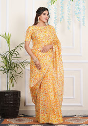 TULSILICIOUS YELLOW KOTA DORIYA SAREE