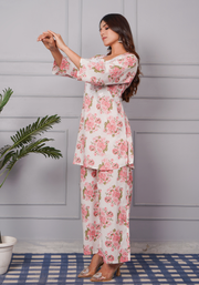 Tulsilicious Rosy Bloom Cotton Co-ord Set
