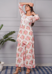 Tulsilicious Rosy Bloom Cotton Co-ord Set