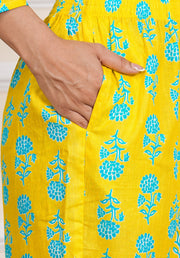 Tulsilicious Yellow Crushed Cotton Coord Set