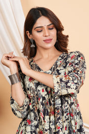 Tulsilicious Multicolor Floral Digital Print Kurta & Pants Set