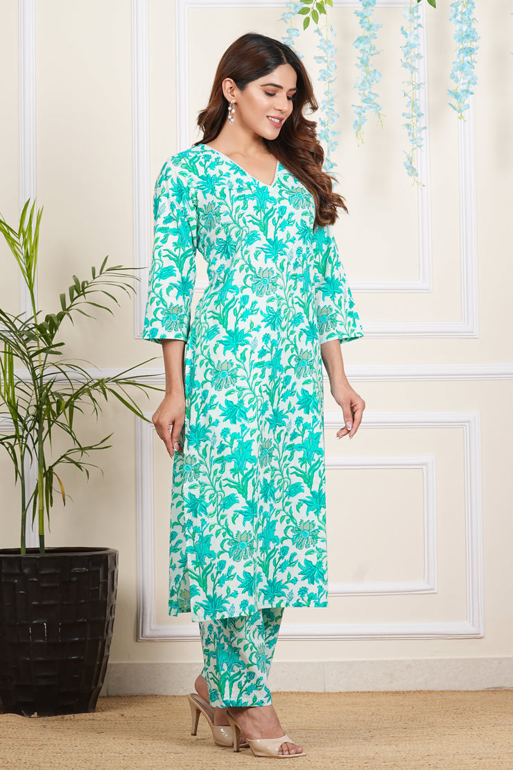 Tulsilicious Cotton Blossom Bloom Kurta & Pants Set