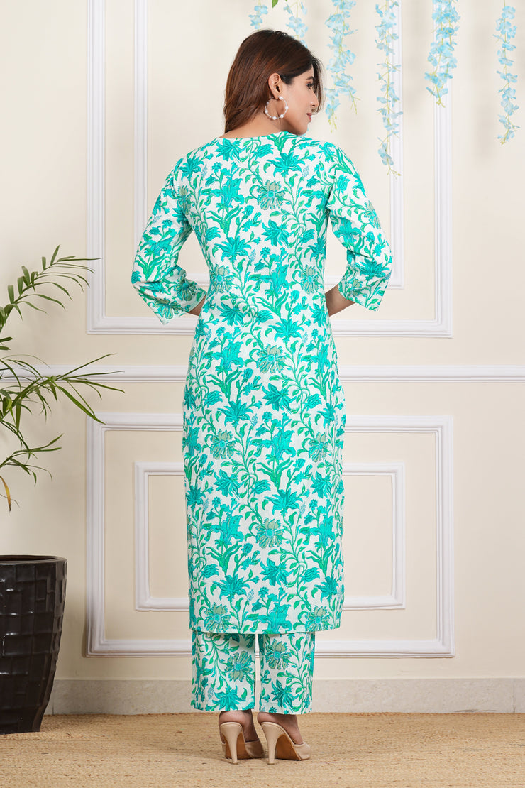 Tulsilicious Cotton Blossom Bloom Kurta & Pants Set